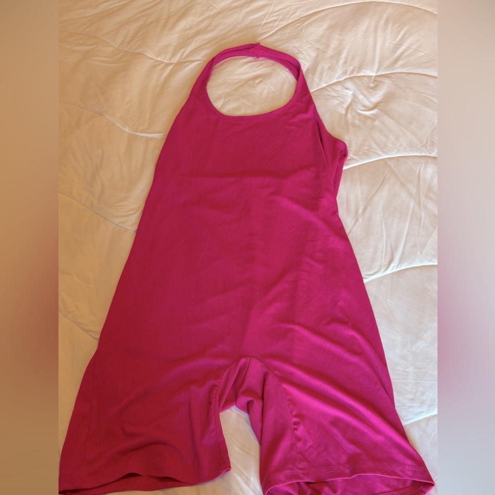 Hot Pink Halter Bodysuit